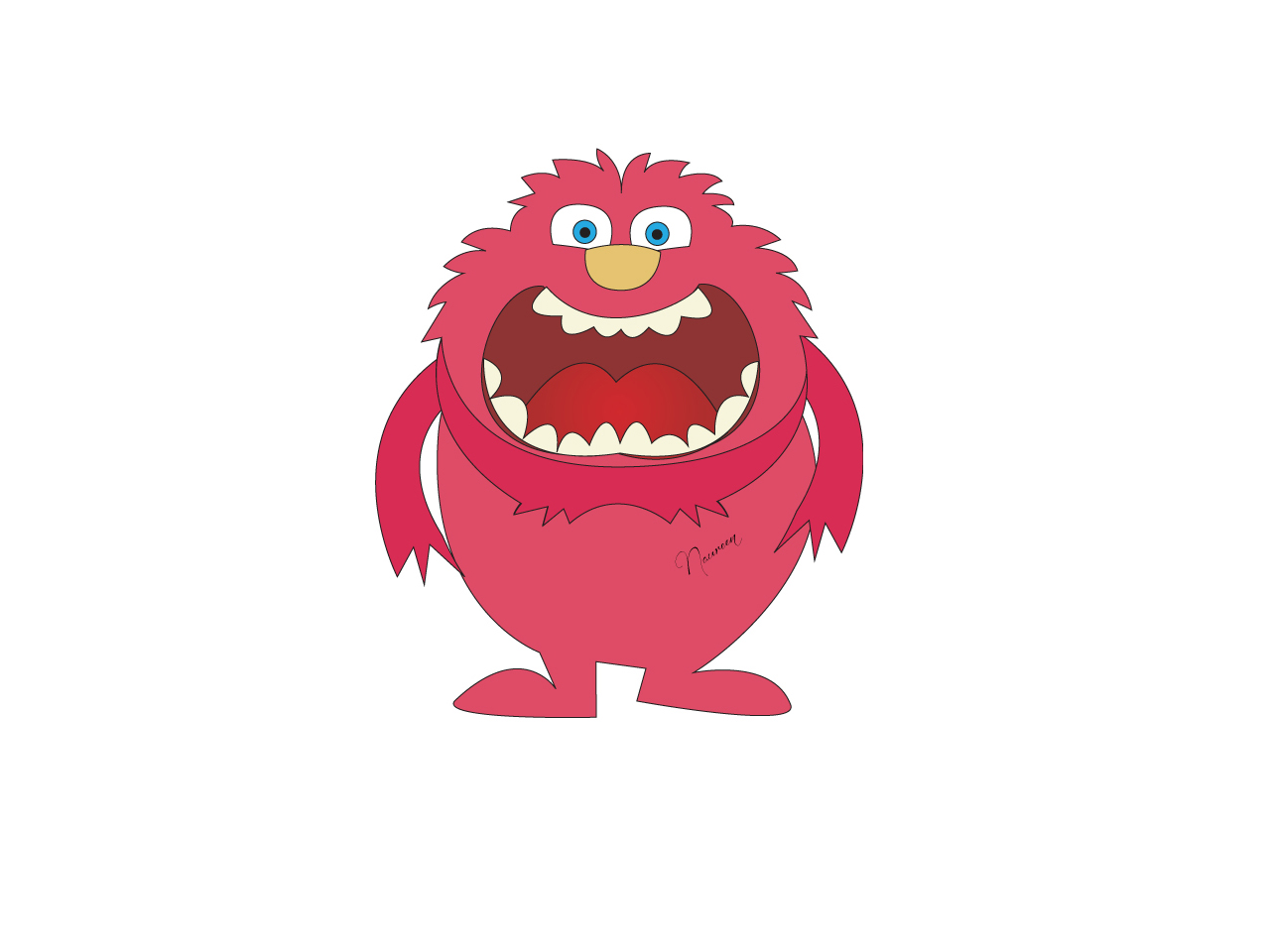 Download Free Designs Red Cartoon Monster Tattoo Wallpaper tattoos ...