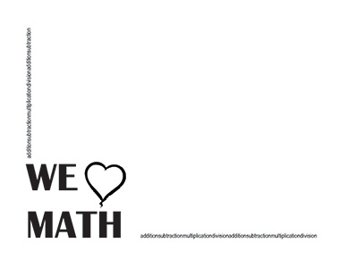 We Love Math- Landscape- Blank - Teacher Clipart BordersTeacher ...