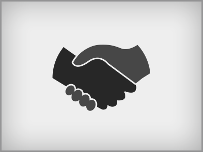 Dribbble - Shaking Hands by Pete Lada