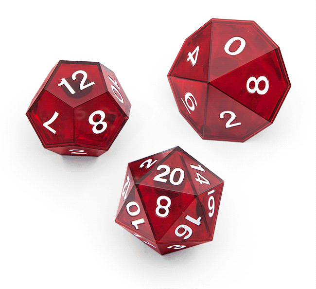 Critical Hit LED Dice Set | ThinkGeek