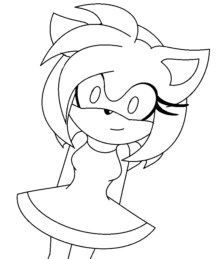 Amy Rose Lineart by LoopyyLou on DeviantArt