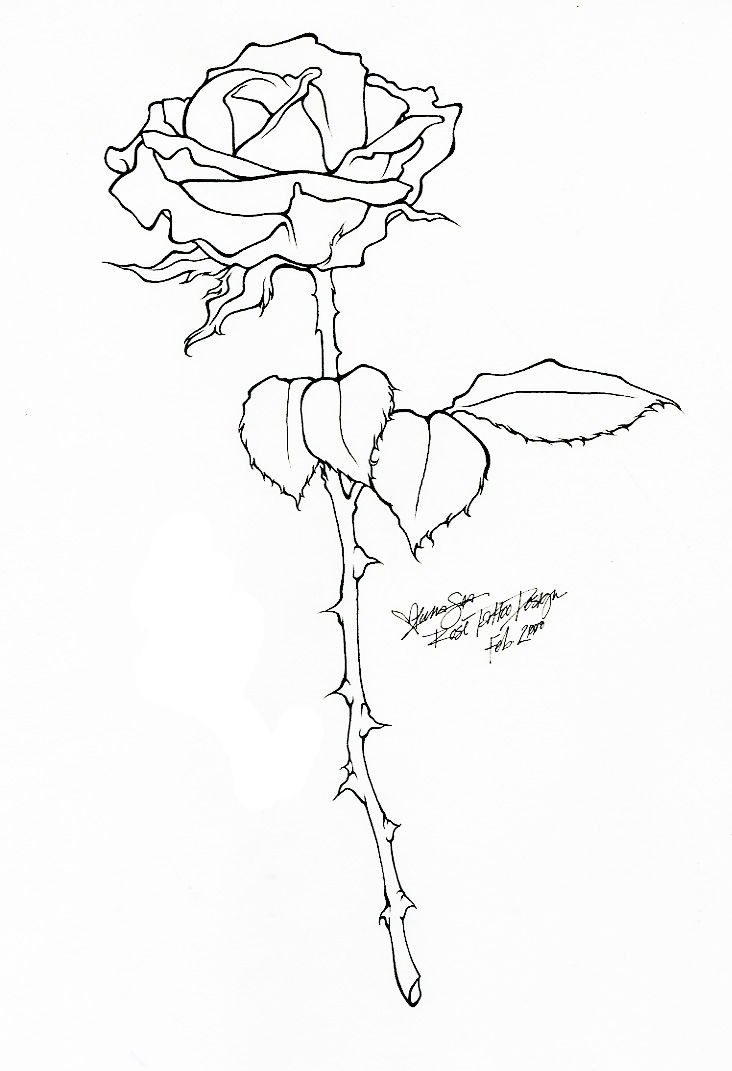 Rose Tattoo - Line Art by BloodyLuna on DeviantArt