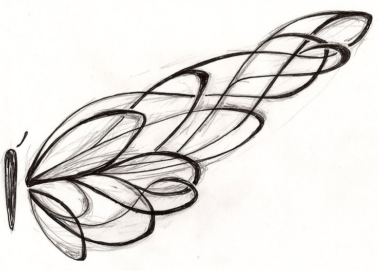 Original drawing, sketch black and white, #butterfly #tattoo ...
