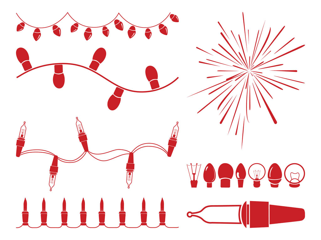 Free String lights Vectors