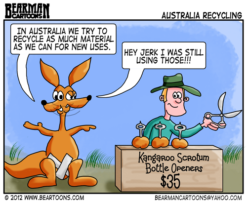 Australian Recycling Efforts - Bearman Cartoons