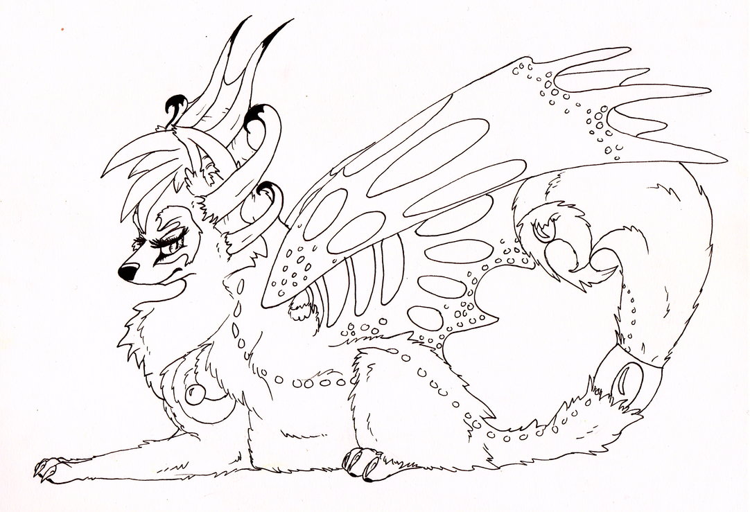 Outline of Ophelia the Wolf! Part 2 by Raqoo on DeviantArt