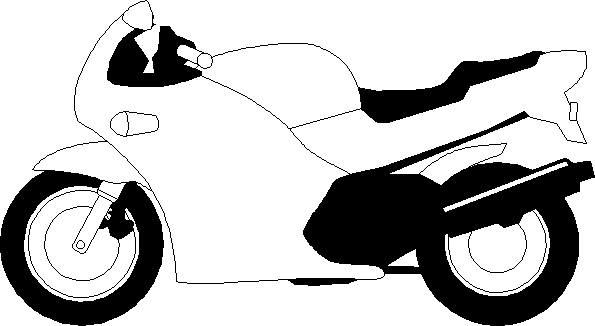 Clipart Black And White Motorbike - ClipArt Best