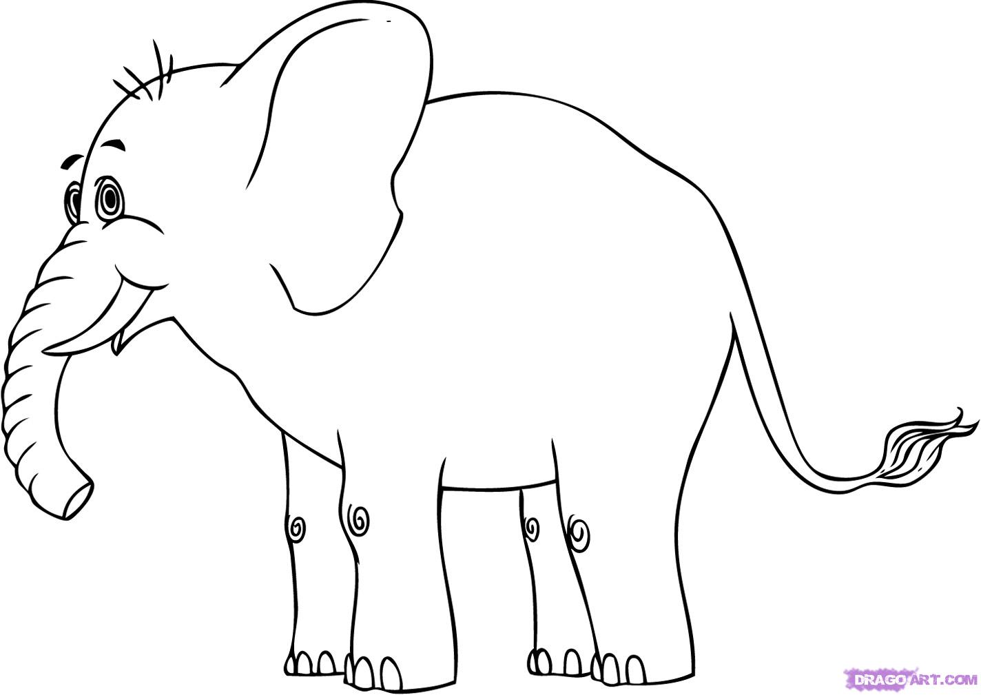 Elephant Drawing For Kids - Gallery