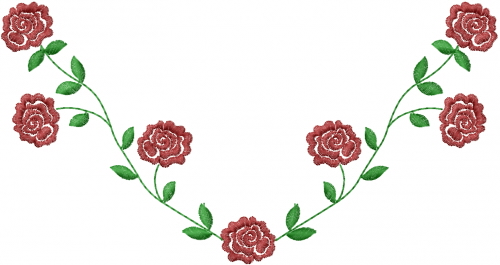 Plants Embroidery Design: Rose Vine from Machine Embroidery Designs