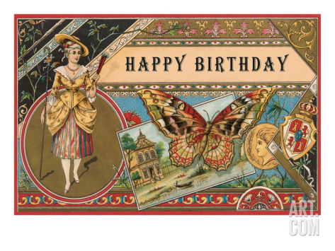 Happy Birthday, Butterfly, Etc. Art Print at Art.com