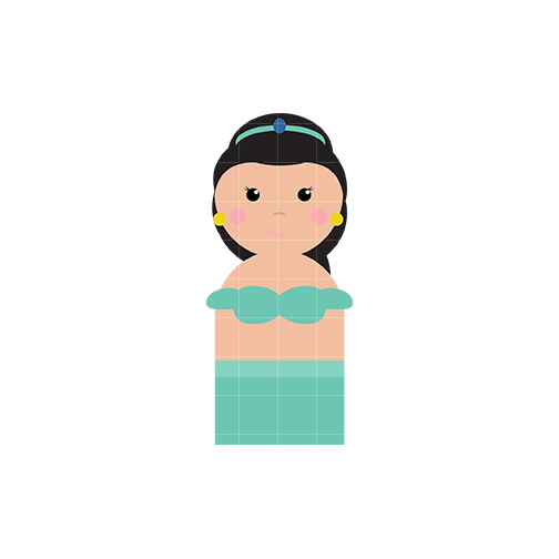 Princess Jasmine Clip Art - Quarter Clipart