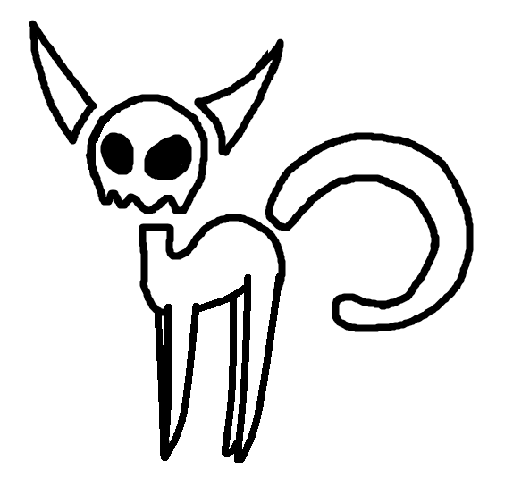 Skull cat lineart by TyepiandSamuel on deviantART