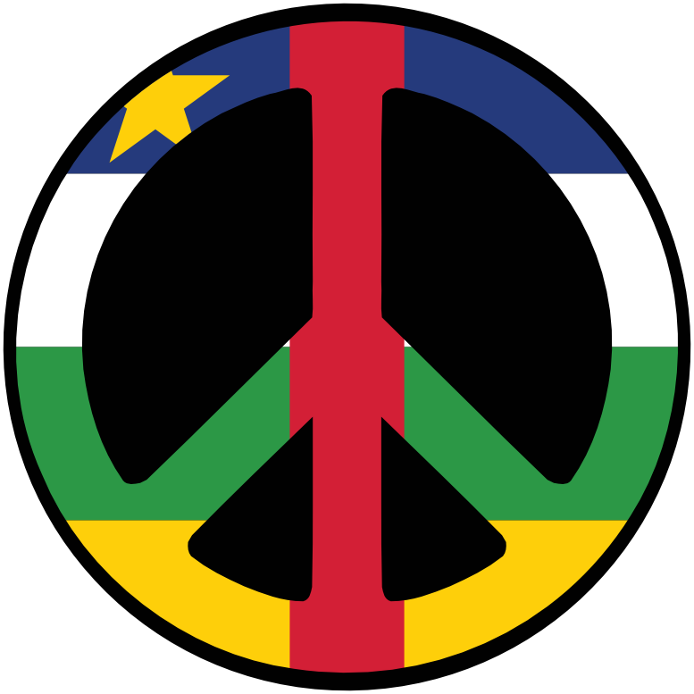 Central African Republic Peace Symbol Flag 4 Flags Peace Symbol ...