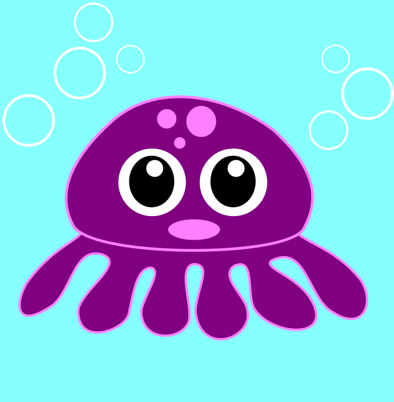 Funny octopus Free Vector / 4Vector