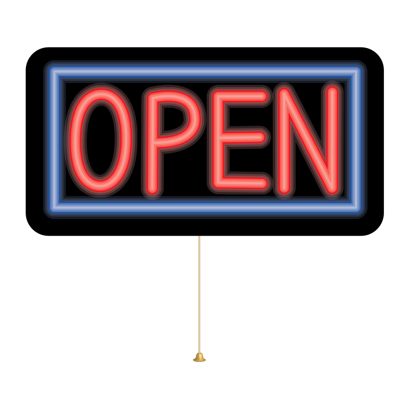 Clipart - Open Neon Sign
