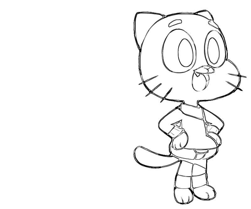 Another simple Gumball Watterson Coloring Pages | Coloring Pages