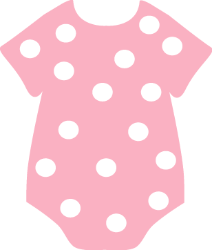 Pink Baby Clothes Clipartpink Polka Dot Onesie Clip Art Pink Polka ...