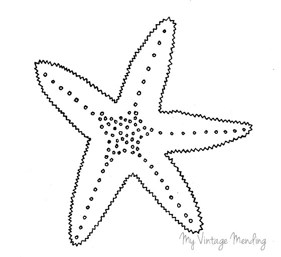 Large Starfish Template - Invitation Templates