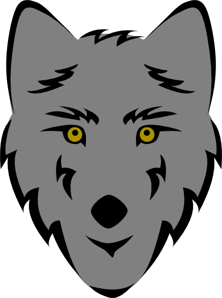 Simple Stylized Wolf Head clip art Free Vector / 4Vector