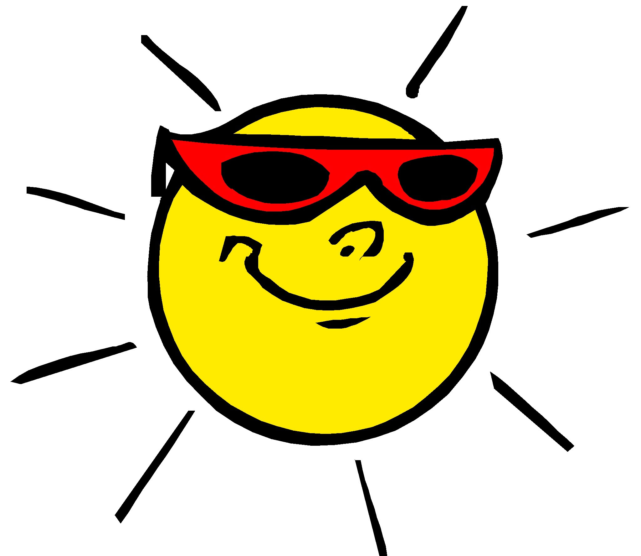 Happy Face Sun Clipart - Free Clipart