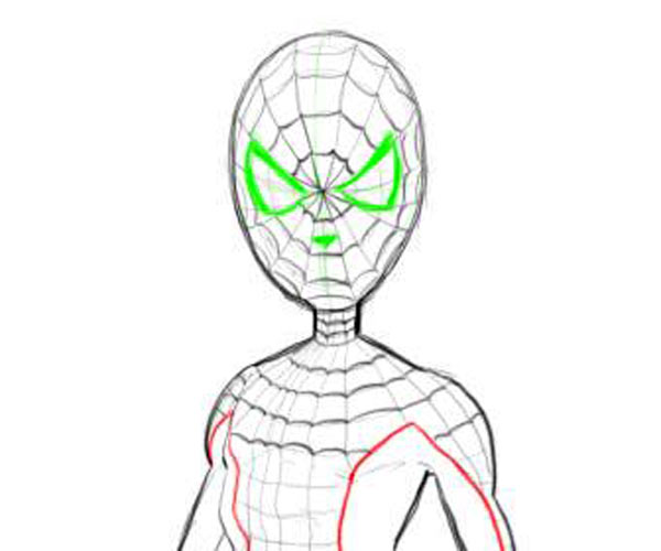 Spiderman Face Drawing - Gallery
