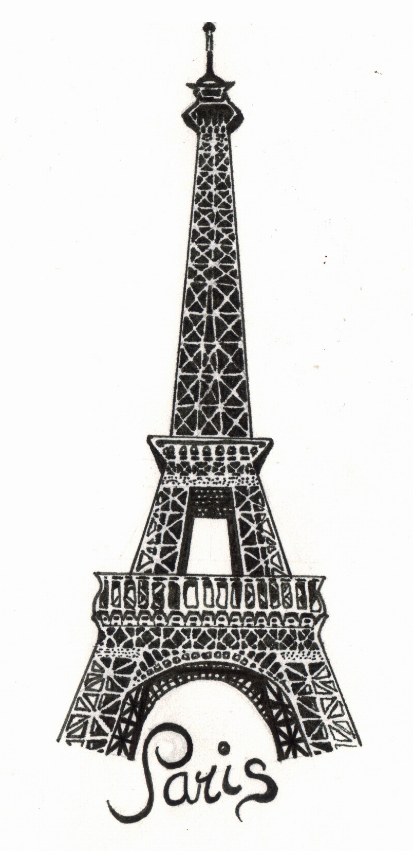 Eiffel Tower Paris Drawing - High quality mobile wallpaper ...