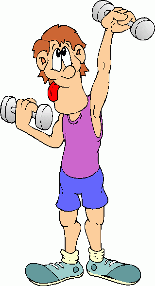 Cartoon Caveman Weightlifting By Mistac Clipart - Free Clip Art Images