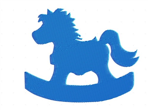 Animals Embroidery Design: Rocking Horse Silhouette from King Graphics