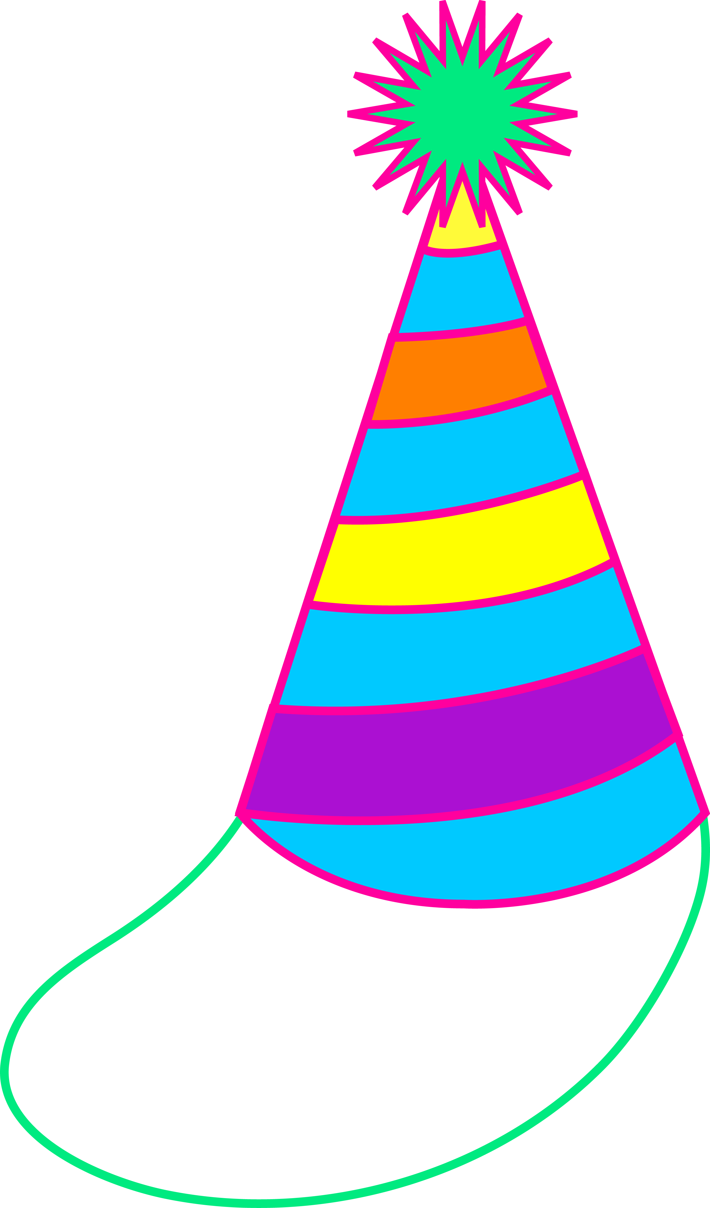 Colorful Party Hat - Free Clip Art
