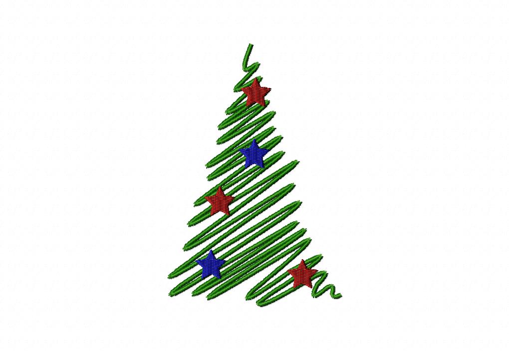 Satin Stitch Decorative Christmas Tree for Gold Members Only ...