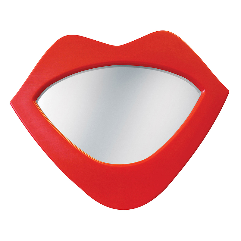LumiSource Lip Shaped Wall Mirror (Red) WB-WM LIPS R ...