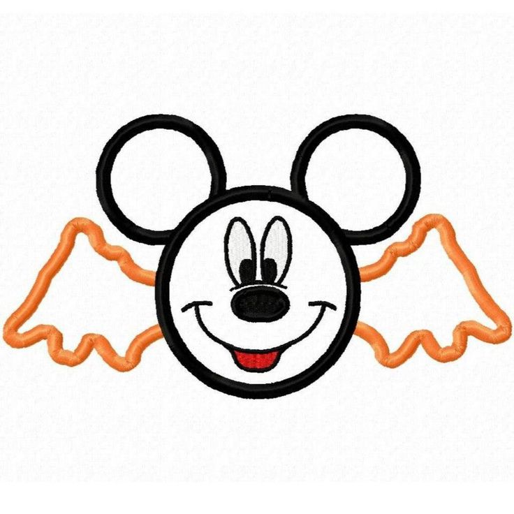 Mickey Head Halloween Bat template | Grown up crafts | Pinterest