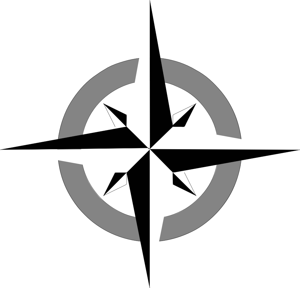 OnlineLabels Clip Art - Compass Rose 2