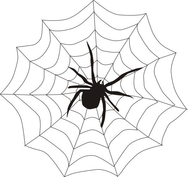 Spider And Web clip art - vector clip art online, royalty free ...