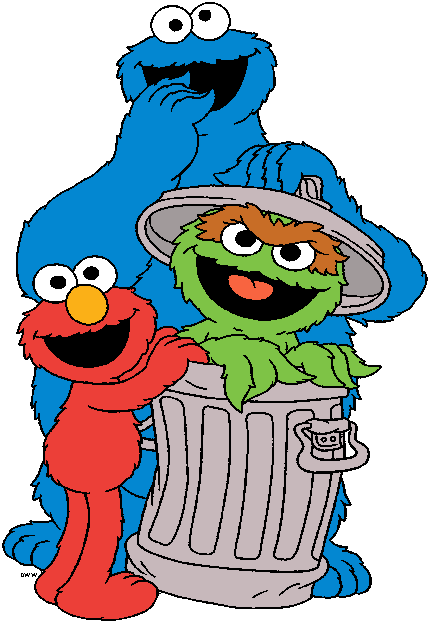 Sesame Street Clipart - Character Images - Elmo, Big Bird, Ernie ...