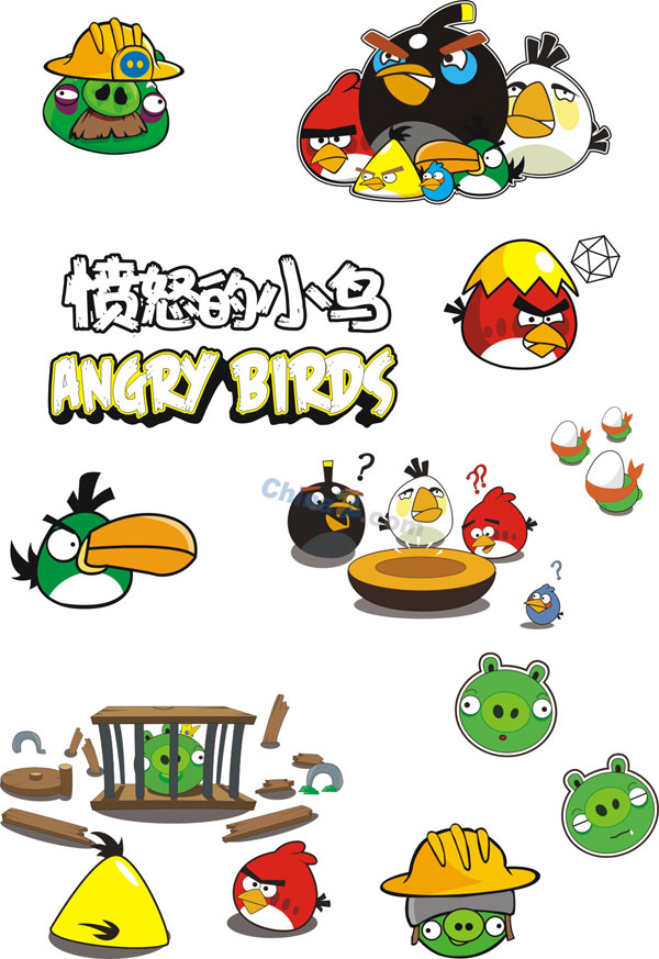 Angry birds vector material download | Vector cartoon