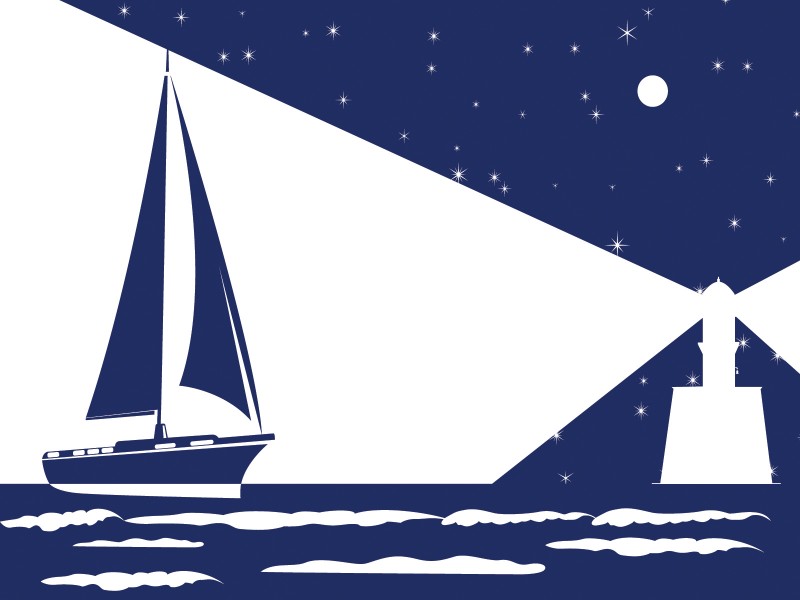 Boat on The Sea Powerpoint Templates - Black, Blue, Car ...