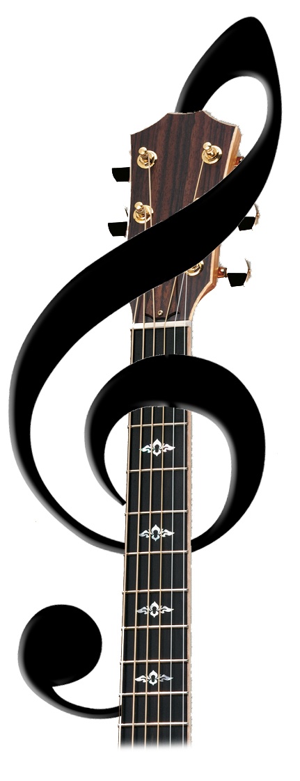 Guitar tattoo idea with treble clef | Guitars | Pinterest