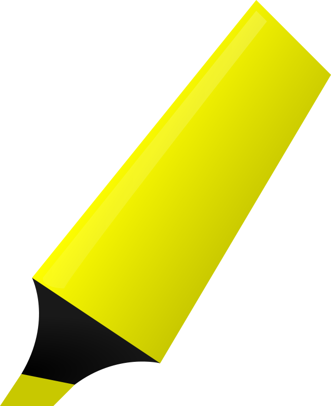 Free Yellow Highlighter Clip Art