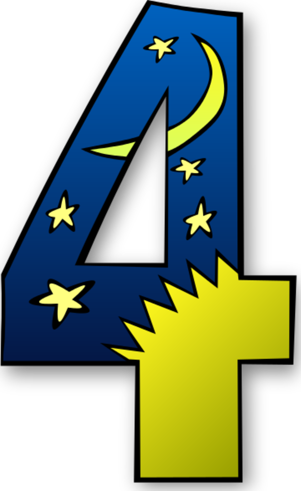 Creation Days Numbers 3 - vector Clip Art