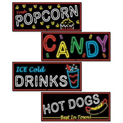 Hollywood Party | Neon Food Signs