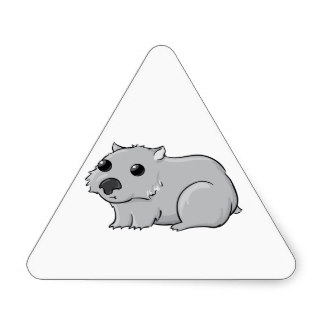 Cartoon Wombat Stickers, Cartoon Wombat Custom Sticker Designs
