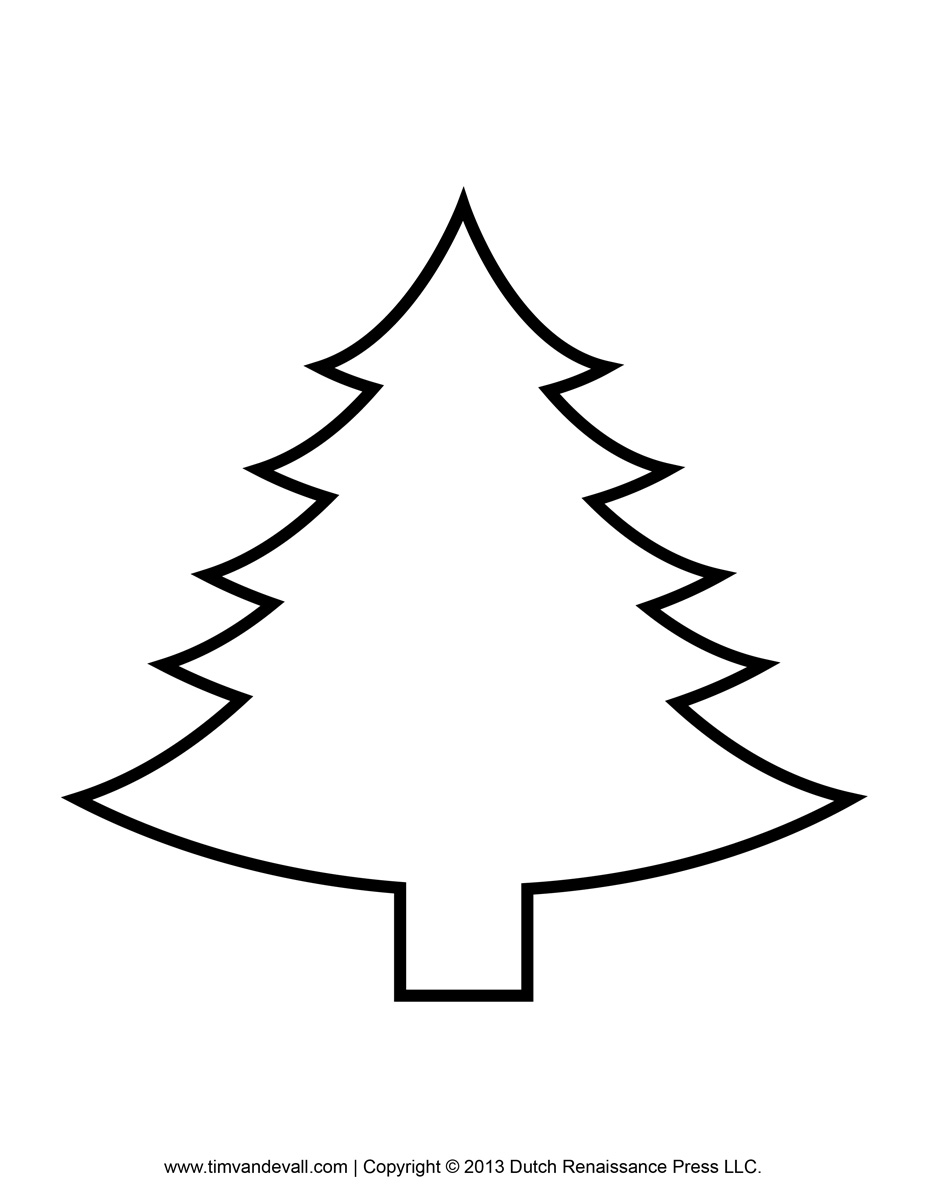 Christmas Tree Drawing Templateprintable Paper Christmas Tree ...