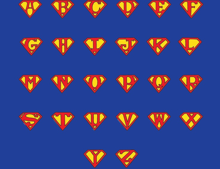Superman Letters | Let's get this party started! | Pinterest