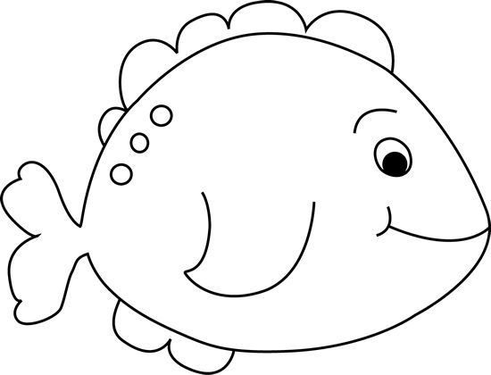 Black and White Little Fish Clip Art Image - black and white ...