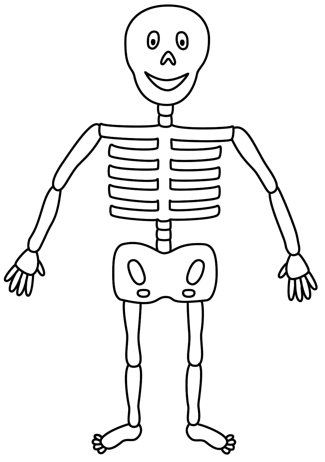 picture of skeleton for kids - copy only one half and use for ...