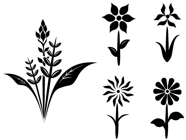 Flowers Silhouettes Vector Free - ClipArt Best