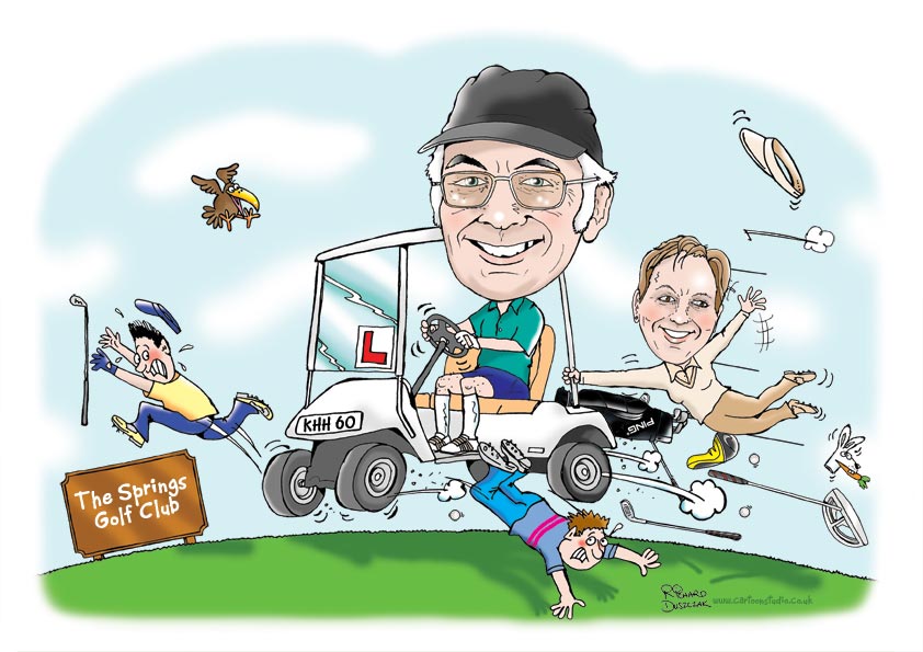 Cartoonist – Golf Cartoons – Golf Day Cartoon Caricatures for ...