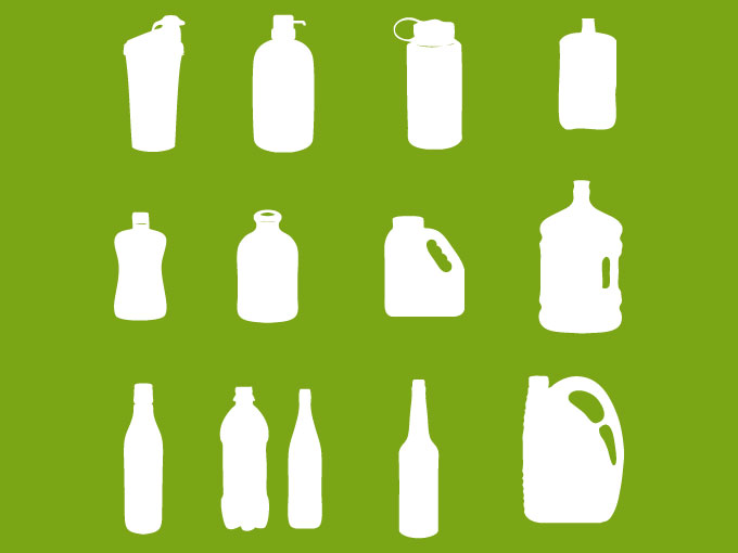 Bottle Silhouette Set #1 - Free Vectors