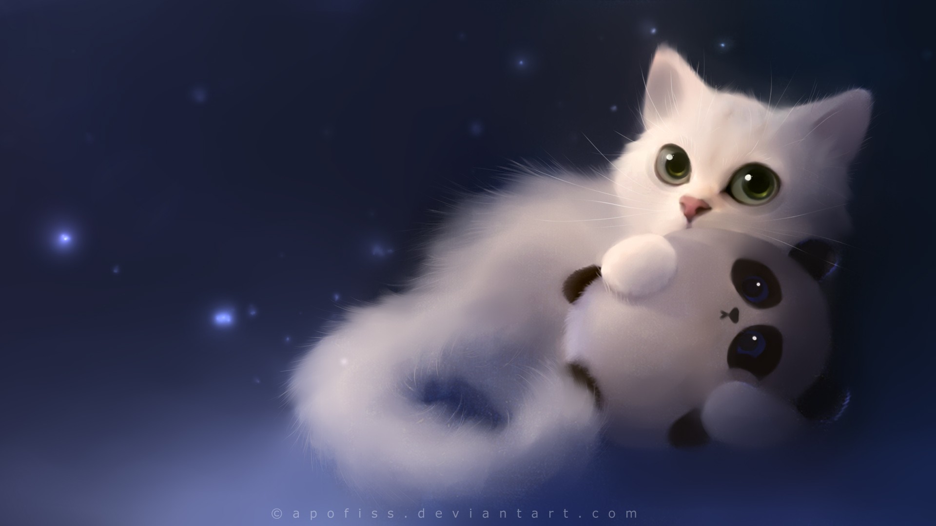 Adorable Anime Cat White Wallpapers #10921 | WallpapersGround.com